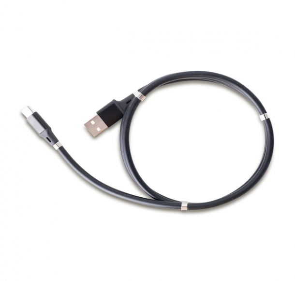 Kabel z magnesami Connect, czarny, kolor Czarny