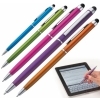 Długopis plastikowy touch pen, kolor Jasno zielony