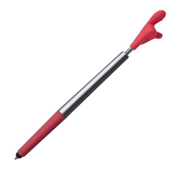 Długopis plastikowy CrisMa Smile Hand, kolor Czerwony