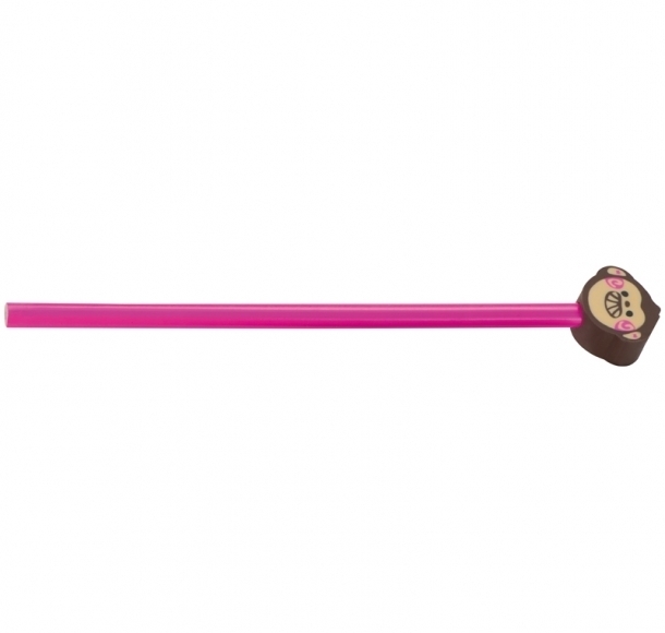 Ołówek z gumką, kolor Różowy