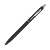 Długopis metalowy, gumowany, kolor Czarny