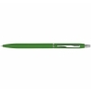 Długopis metalowy, gumowany, kolor Zielony